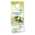 14pt Card Stock Door Hanger with Tear-Off, 3.5" x 8.5", Full Color